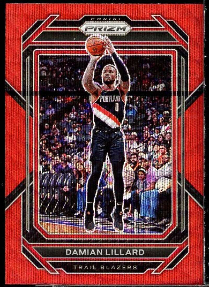 Damian Lillard Card 2022-23 Panini Prizm Prizms Ruby Wave #62 | eBay