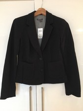 Vince Navy Blue Stretch Wool Jacket Coat Us 6 Uk 10 S M Medium New Nwt