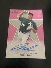 AIDAN MEOLA 2020 Leaf Perfect Game Pink Autograph Rookie #’d 3/3 Oklahoma State