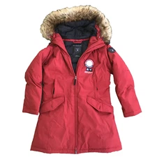 Napapijri Expedition Team Coat Jacket XXL Winter Jacket Red Parka Hooded Heavy