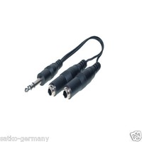 Klinkenstecker 6,3Mm/ 2 Klinkenbuchse 6,3Mm, 0,2M