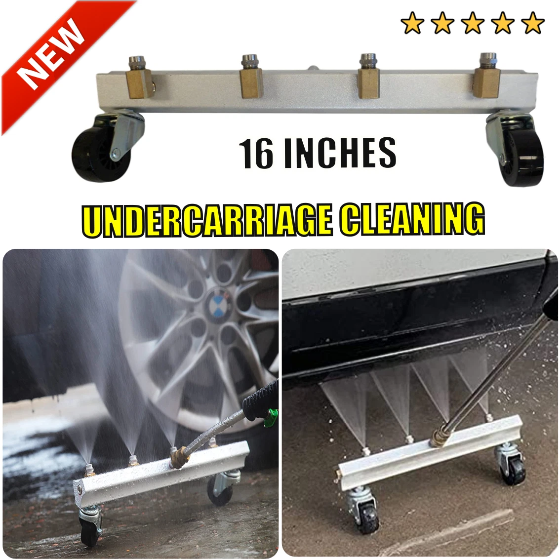 Pressure Washer Undercarriage Cleaner Under Car Washer Water Broom