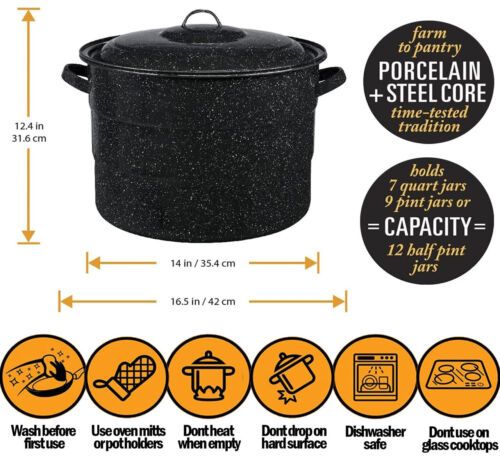 Canning Supplies - Water Bath Canning Pot with Rack and Lid - Starter Kits Set f - Picture 3 of 8