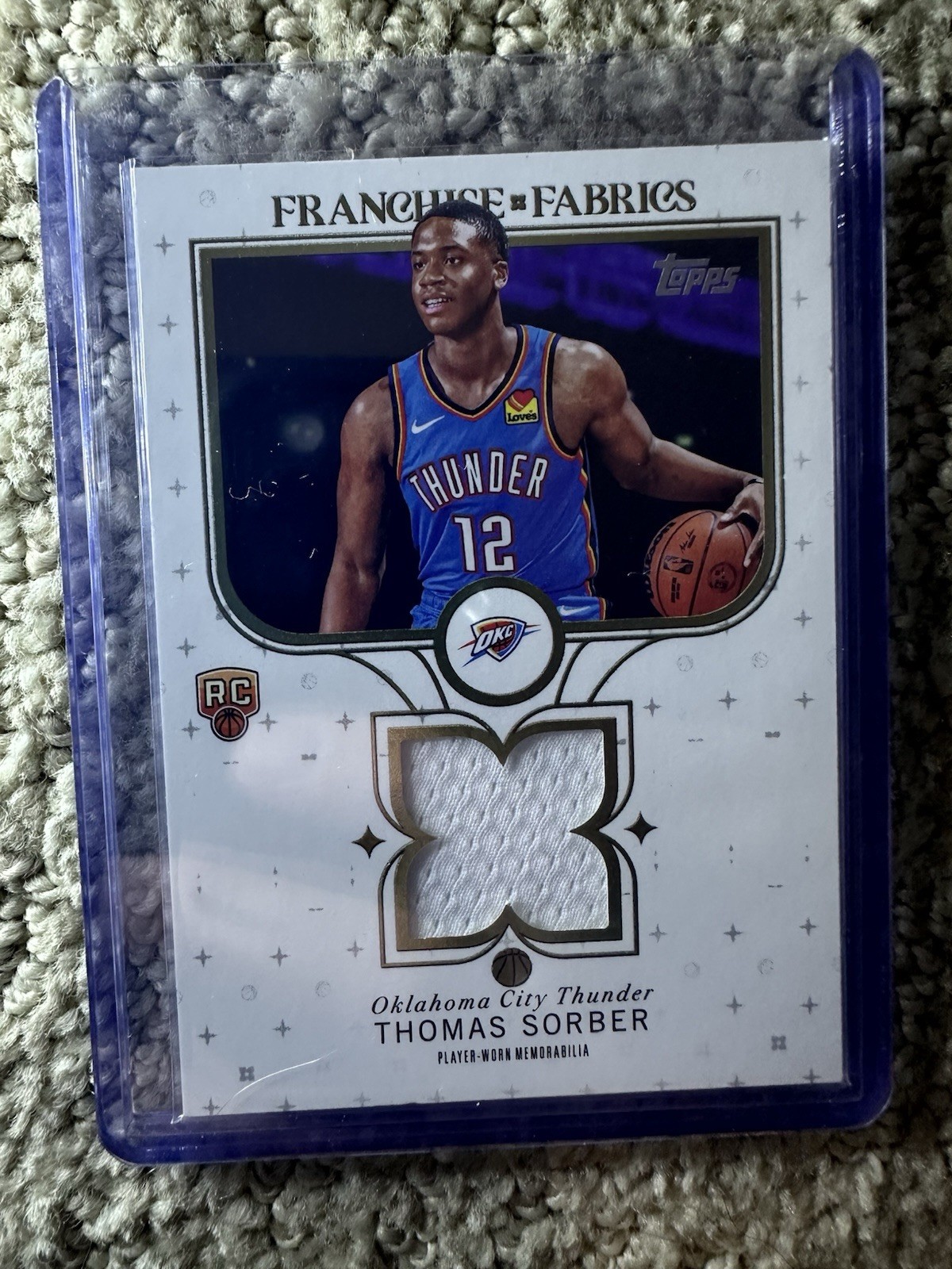 2025-26 Topps - Franchise Fabrics Thomas Sorber #FF-TS (MEM, RC)