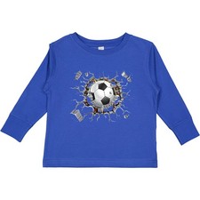 Inktastic Soccer Breakthrough Toddler Long Sleeve T-Shirt Football Futbol Crash