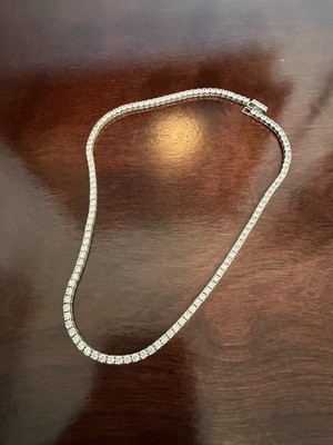 crislu sterling silver CZ all around eternity bridal necklace 16  approx