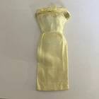 Vintage Barbie 1962 Yellow Silk Sheath Dress Pak