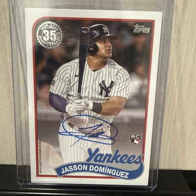 2024 TOPPS 1989 TOPPS AUTOGRAPH JASSON DOMINGUEZ ROOKIE New York YANKEES
