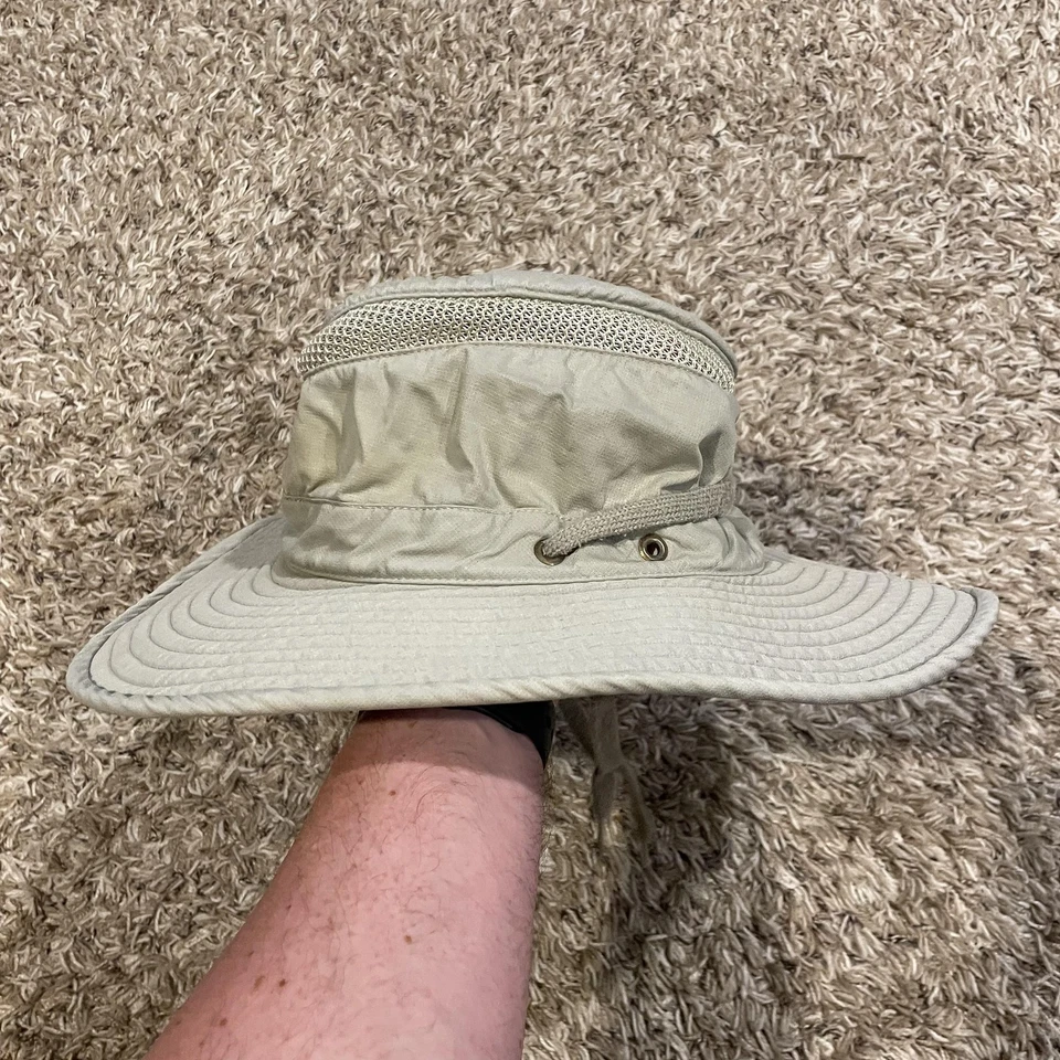 Tilley Organic Airflo Hat Mens 7 3/8 Khaki Mesh Wide Brim T4MO - Image 3 of 4