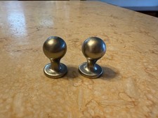 Brushed silver ball cabinet knobs 8 count 