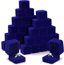 36 Pieces Velvet Ring Box Bulk for Wedding Ceremony Engagement Ring Box Gift ...