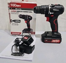 Hyper Tough 80045 20V Max Brushless 2-Speed Cordless Hammer Drill with 1.5Ah