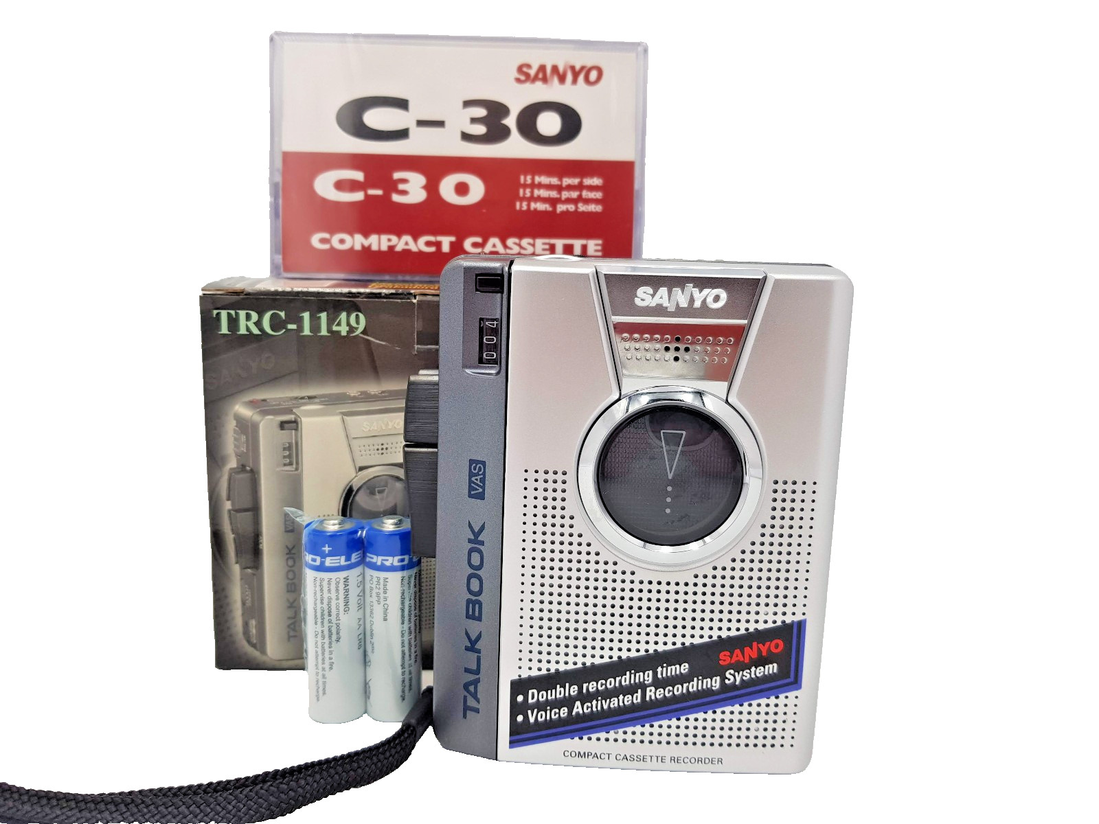 Sanyo TRC-1149 Voice Recorder Standard Cassette Dictaphone Dictation Machine