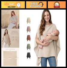 Muslin Nursing Cover for Breastfeeding, 360  Full Privacy, 100 Cotton Canopy