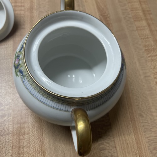 Vintage Noritake Montclare Milchkännchen und Zuckerdose mit Deckel Nippon grün M Bodenstempel - Bild 9 von 12