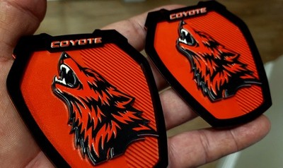  Mustang Dark Howling Coyote Badge - Custom Dark Horse Style Emblem