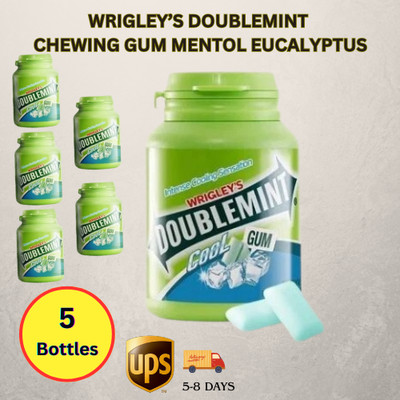 WRIGLEY'S DOUBLEMINT Gum Bottle Gums Breath Mint Sweets Candy Menthol Eucalyptus