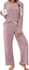 Pajamas for Women Set Comfy Lounge Sets Two Piece Long Sleeve Cute Pjs Set