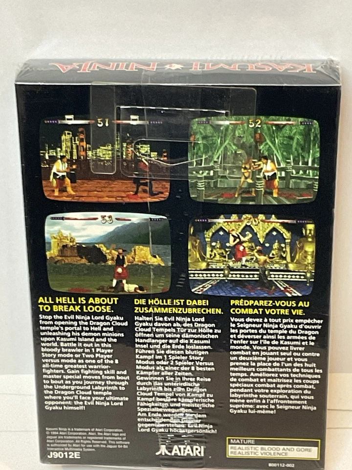 Kasumi Ninja (Atari Jaguar, 1994)  Brand New  Sealed  NIP - Image 2 of 4