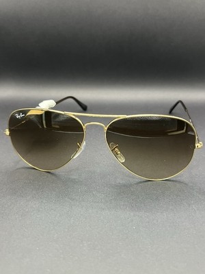 Ray-Ban RB3025 Aviator Large Metal 62mm Gold Frame Light Brown Gradient 001/51
