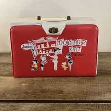 RARE Vintage HASBRO Junior DOCTOR Nurse KIT Mid Century 18 pc Toy Child's 1960s 