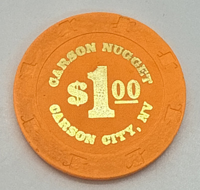 Carson Nugget Casino $1 Chip - Carson City Nevada - H&C Hotstamp 2004