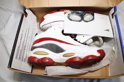 Reebok the Answer DMX 10 Black Red Gold Original Size 11.5