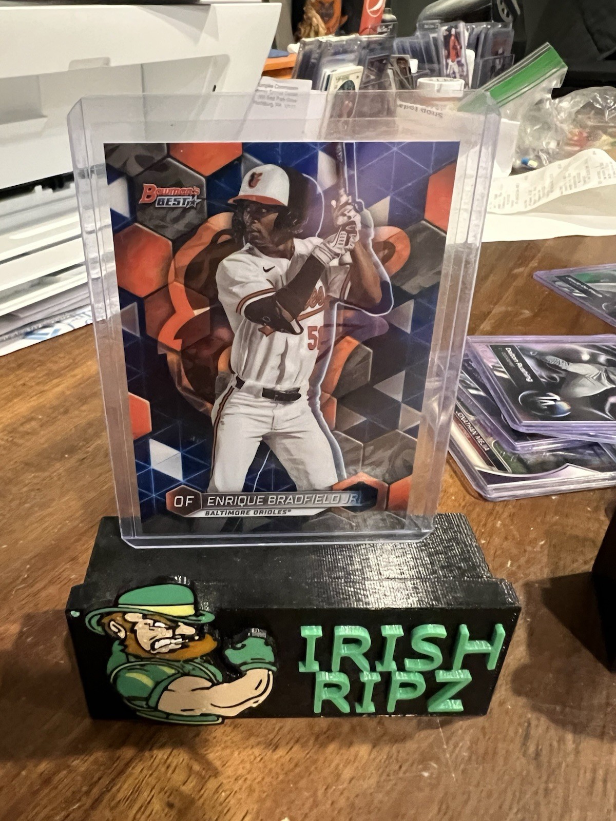 2023 Bowman's Best #TP-15 Enrique Bradfield Jr Blue Refractor /150 Orioles RC