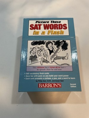 Picture These SAT Words in a Flash by Philip Geer (2010, Cards,Flash Cards,...