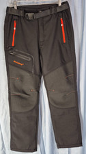 Outdoor Sports Black Insulated Fleece Lined Waterproof Snow Pants Size W 30 I 27
