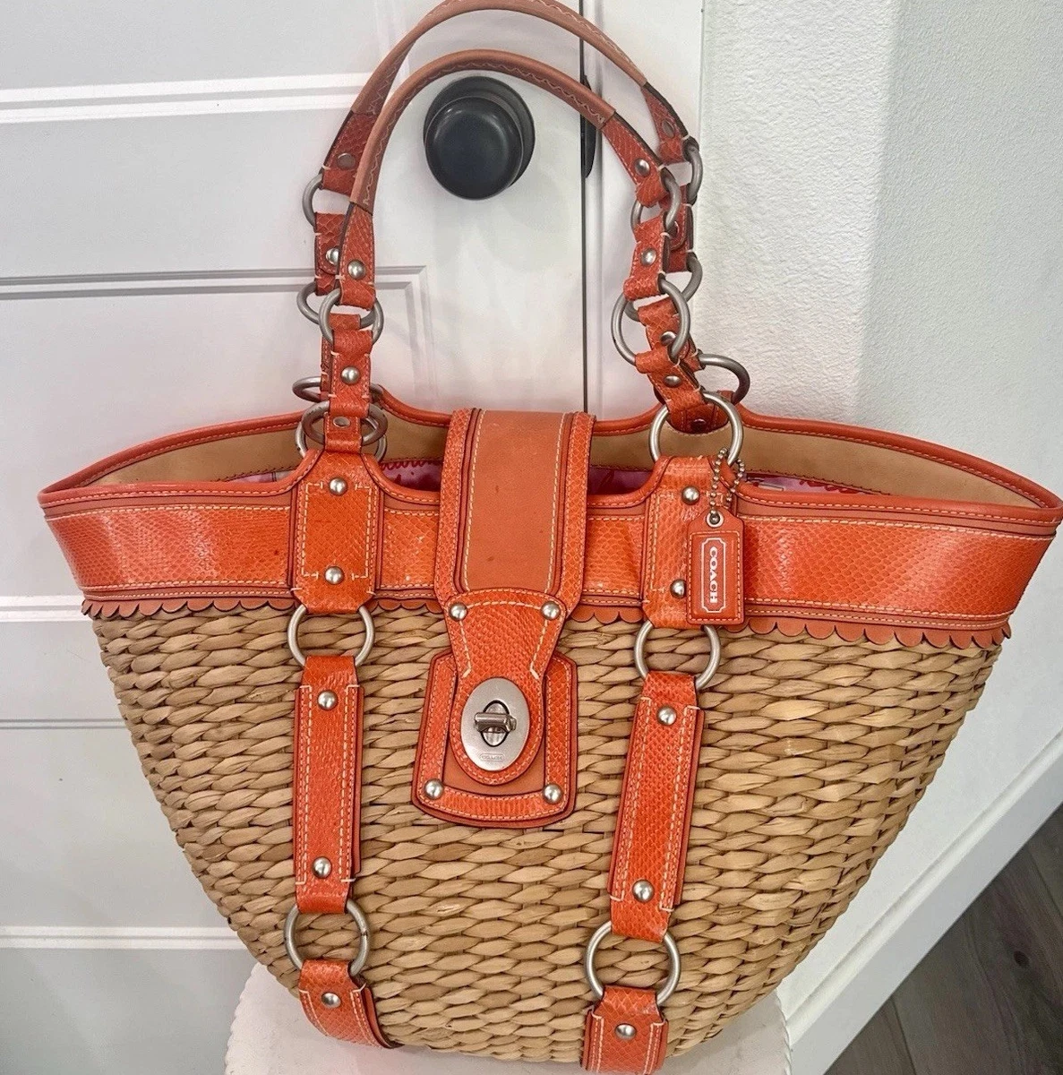 Coach Straw Exterior Bags & Handbags Extra Large for Women for