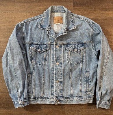 Vintage Y2K Gap Denim Jacket Trucker Faded Wash Size Medium