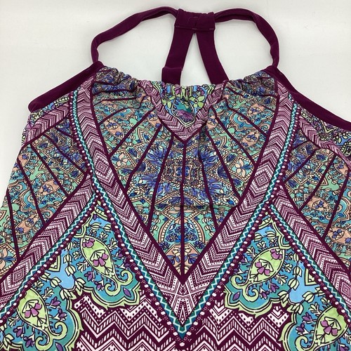 PrAna Racerback Kleid Regal BH Lila Blumen Paisley Größe L - Bild 9 von 11