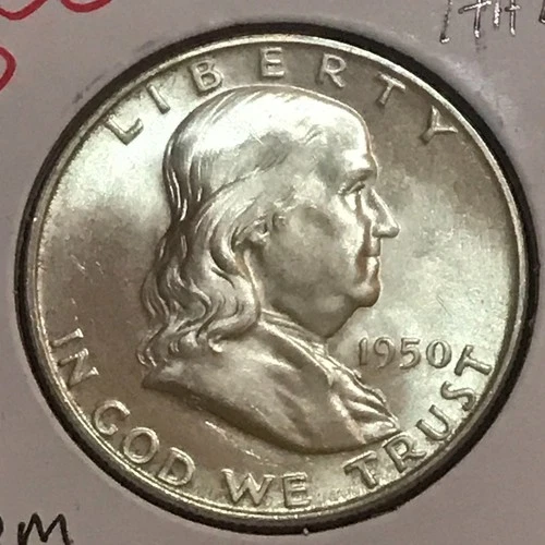U.S. Franklin Half Prem BU 1950-D