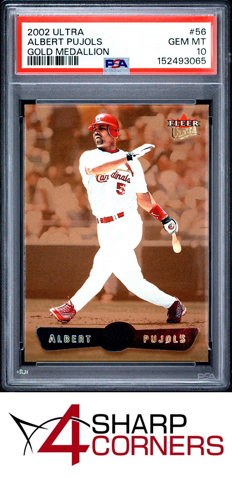 2002 ULTRA GOLD MEDALLION #56 ALBERT PUJOLS POP 6 PSA 10