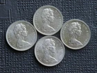 1966 Canadian Silver Dollar  Bright Uncirculated, PL. (4) Coins