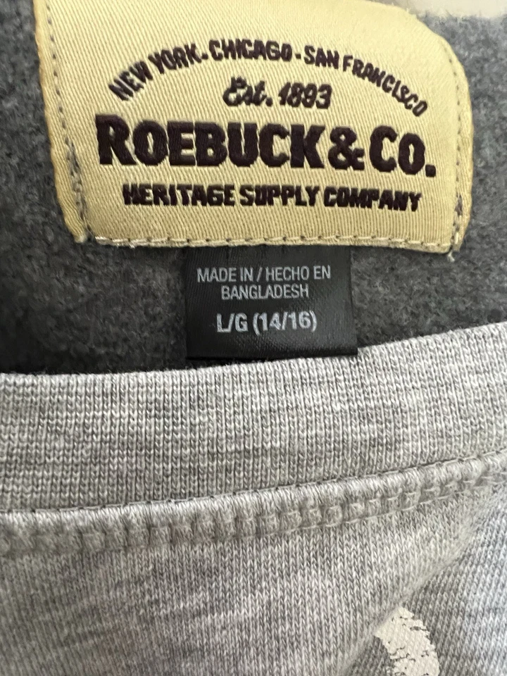 SUDADERA VINTAGE NIÑOS Sears Roebuck GRIS Brooklyn Grande 14/16 Foto 4 de 4