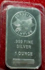 Silver Eagle Art Bar by Sunshine Minting Inc. 1 Troy oz..999 Fine Silver-Sealed