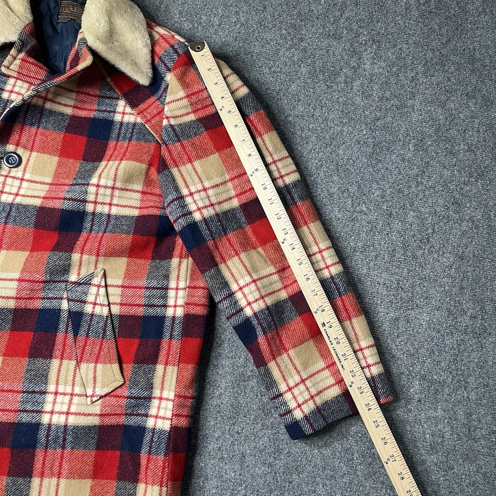 vtg Pendleton Jacket wool Lumberjack Flannel Mens… - image 6