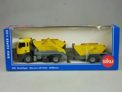 Siku 1/55 3523 MAN TG Absetzkipper Skip Lorry with Trailer - Blister Box 135015 - Bild 1 von 4