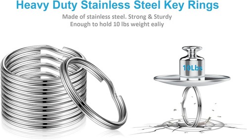 Llaveros surtidos de acero inoxidable - duraderos y resistentes al óxido para cada uso - Imagen 7 de 9