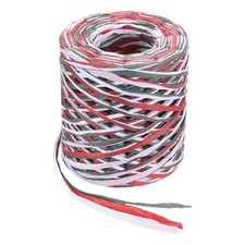 Raffia Ribbon, 87 Yard Natural Raffia Paper String, Red, White, Green