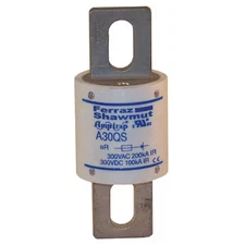 Mersen A30qs400-4 Semiconductor Fuse, 400A, Fast-Acting, 300V Ac, Bolt-On