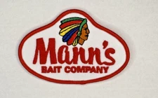 Mann's Bait Company Fishing Embroidered 3in Iron / Sew-On Patches