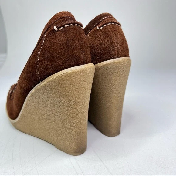 Kits de daga Kelsi en zapatos mocasines de cuña en gamuza marrón 8.5 Foto 4 de 4