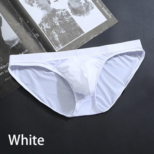 Mens Ice Silk Briefs Seamless Underwear Bulge Pouch Underpants Knickers Panties - Picture 13 of 15