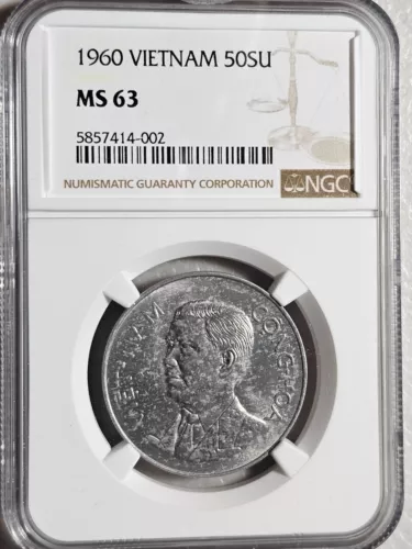 South Vietnam 50 Su 1960 NGC MS 63