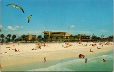 Big Pier 60 Clearwater Beach Florida Beach Ocean Coastline Chrome Postcard