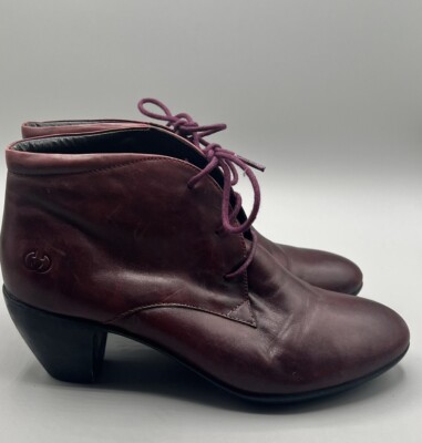 Gerry Weber Emely Soft Leather Lace Up Heeled Lace Up Ankle Booties Sz 39 US 8.5