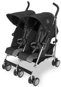 black double stroller